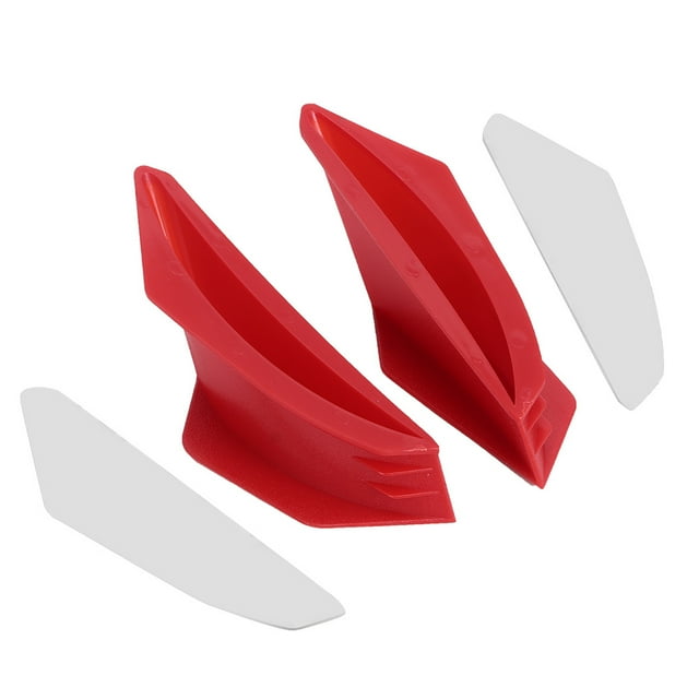 Motorcycle Spoiler Wing, Aerodynamic Motorcycle Winglet Kit Wearproof ABS For Motorbikes Black,White,Red,Blue