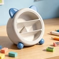 thumbnail image 6 of CHENjy Cute Ear Shape Pen Holder for Desk, Multi Grid Desk Organizer for Office and Home, Slanted Pencil Storage Cup, Red, 6 of 6