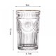 thumbnail image 2 of Vaso de agua romántico con relieve, juego de vasos premium para refrescos, gaseosas y bebidas, perfecto para cenas, bares y restaurantes., 2 of 4