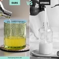thumbnail image 5 of Sofinny Glass Foaming Hand Soap Dispenser for Kitchen & Bathroom, Refillable Lotion Dispenser with Large Gold Pump(Leaf Pattern-Green), 5 of 7