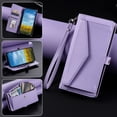 thumbnail image 3 of Compatible with Google Pixel 8 Crossbody Wallet Case with Card Holder,Women Men RFID Blocking PU Leather Flip Cover Wrist Strap Card Slots Cash Pocket ,Phone Case for Google Pixel 8,Purple, 3 of 10