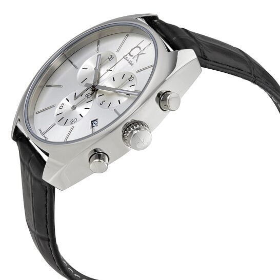 CALVIN KLEIN Exchange Chronograph Silver Dial Men s Watch K2F27120 Walmart