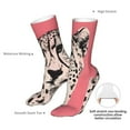 thumbnail image 4 of Salouo Pink Cheetah Art Pattern Fun Novelty Crew Socks,Casual Athletic Socks Neutral Socks, 4 of 7