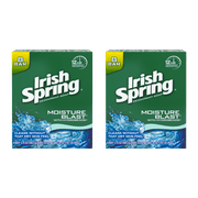 (2 pack) (Pack of 2) Irish Spring Moisture Blast, Moisturizing Bar Soap, 3.7 Ounce, 8 Bar