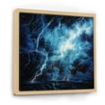 thumbnail image 2 of Designart "Lightning Electric Euphony Pointillism I" Landscapes Floater Framed Wall Art Print, 2 of 7