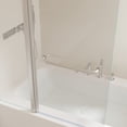 thumbnail image 4 of 43 W x 58 in. H Frameless Bathtub Shower Door, Fixed Bathtub Screen Shower with 1/4" (6mm) Tempered Glass,Aluminium Alloy Brushed Nickel, 4 of 12