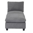 thumbnail image 3 of WestinTrends Hearthside 68.5" Corduroy Upholstered Indoor Chaise Lounge Chair, Gray, 3 of 16