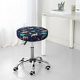 thumbnail image 6 of KLL Cartoon Dinosaur Round Bar Chair Cushion Cover 13 inch ,Bar Stool Protector with Elastic, Soft Washable, 6 of 6