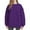 Purple, variant on Long Sleeve Shirts for Women Fashionable Casual Solid Pullover Sweatshirt Long Sleeved Sweatshirt Long Sleeve Tops
