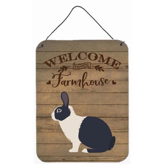 Carolines Treasures CK6902DS1216 12 x 16 in. Dutch Rabbit Welcome Wall or Door Hanging Prints