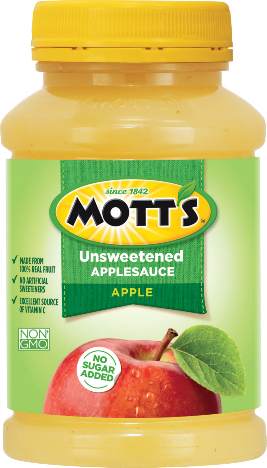 Mott's Unsweetened Applesauce, 23 Oz Jar, 1 Count (Pack of 12