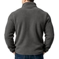 thumbnail image 6 of Atkumj Fleece Quarter Zip Pullover Men with Kangaroo Pocket Warm Comfortable Solid Color Sweatshirts Casual Stand Collar Long Sleeve Sweatshirt L, 6 of 10