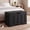 Black, variant on 51.2" Wooden Storage Bench with Safety Hinges, 400 lb Capacity Storage Chest with Side Handles for Entryway, Bedroom and Living Room, Brown