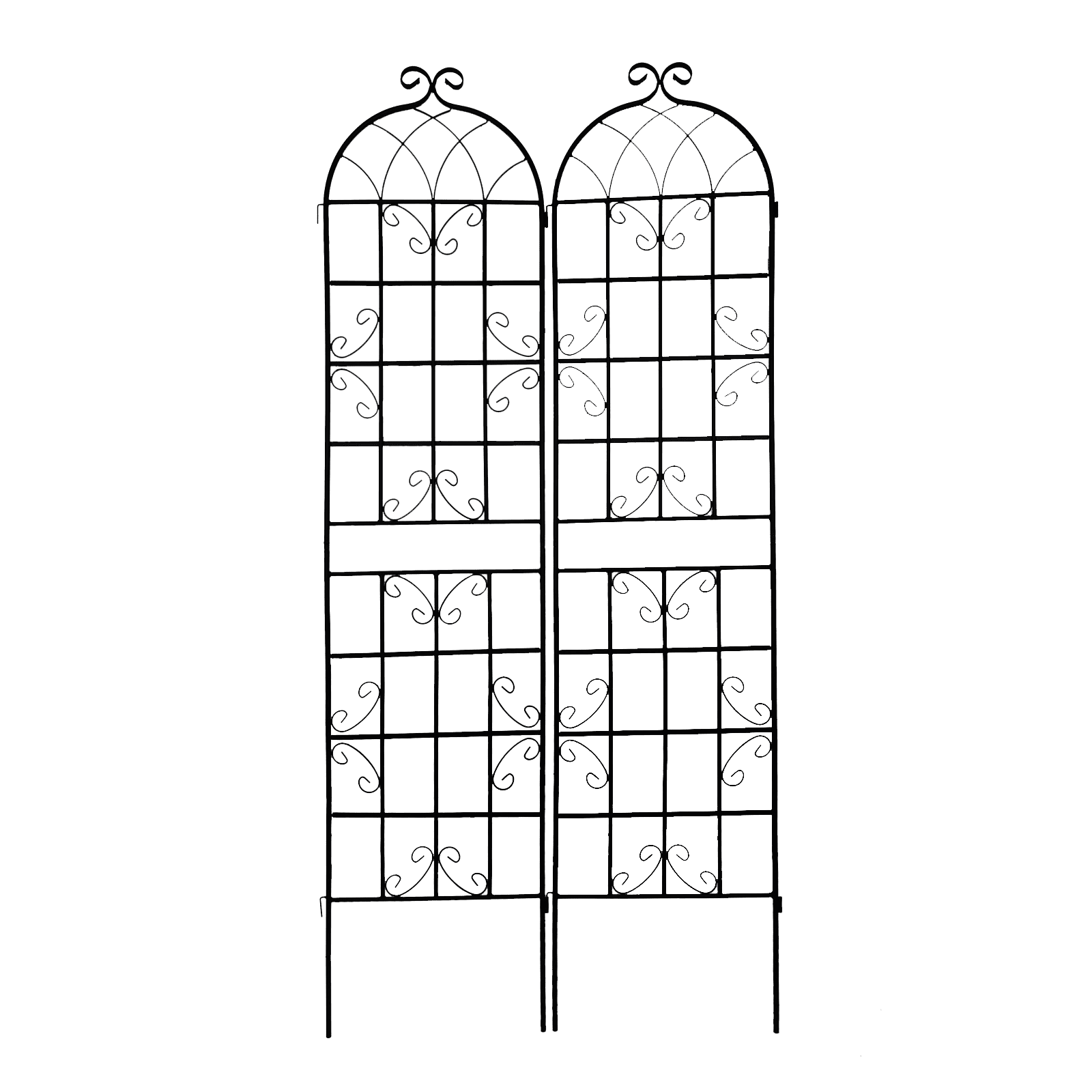 2 Pack Metal Garden Trellis 86.7" x 19.7" Rustproof Trellis for