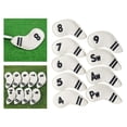 thumbnail image 4 of 9 Uds. Cubiertas de cabeza de hierro de Golf Protector impermeable bordado número planchas de impresión blanco Cola Cubiertas de cabeza de hierro de golf, 4 of 6