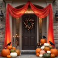 thumbnail image 4 of Halloween Mantel Scarf, 78.7 x 27.6 in Sheer Polyester Table Runner with Glitter Sequin Detail for Party Decor, 4 of 6
