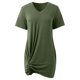 thumbnail image 5 of 2025 Nuevo vestido de playa de verano con cuello en V, manga corta y nudo lateral - Minivestido informal para mujer - Tallas S-XXL, 5 of 5