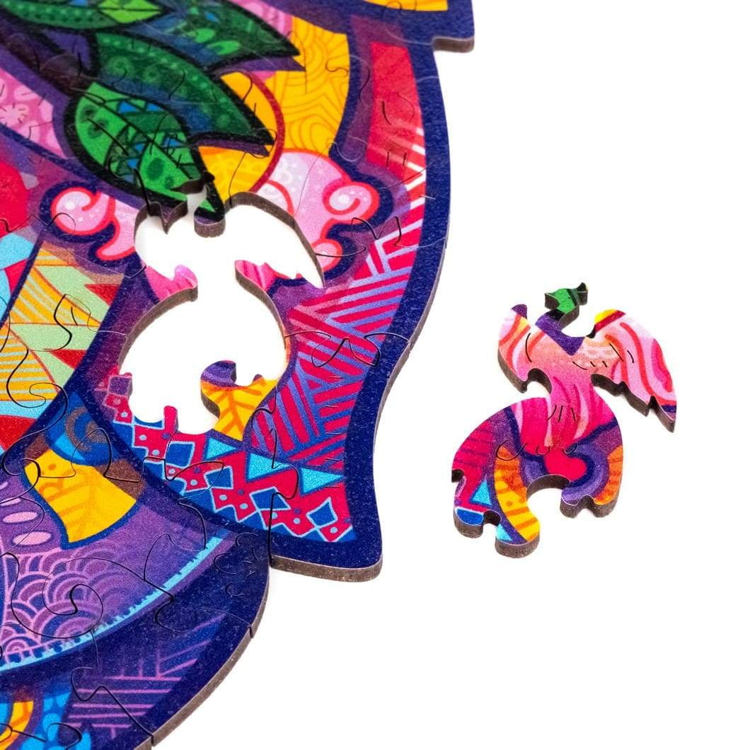 UNIDRAGON Fairy Bird Wooden Jigsaw Puzzle M 198 Pieces