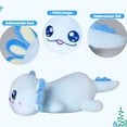 thumbnail image 3 of Houwsbaby 12'' Blue Axolotl Plush Pillow,Cute Relaxing Pose Axolotl Stuffed Animal,Plushie Squishy Toy Birthday Christmas Halloween Hoilday Ideal Gift for Toddler Kids Boys Girls, 3 of 7
