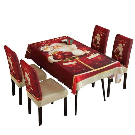 

Liangchengmei Christmas Tablecloth Chair Cover Set Christmas Decorations Manteles De Navidad