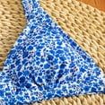 thumbnail image 4 of Yindaity Baby Girls' Swimwear Toddler Baby Girl Two Piece Swimsuit Cow Print Swimwear Knot Top Flared Bottom Bikini Set Beach Bathing Suit(Blue,12-13 Years), 4 of 8