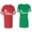 Men Red / Women Green, variant on Fashion Prince Princess Matching Couple Cotton Jerseys (Men Red / Women Purple) (Men XXXL / Women XXL)