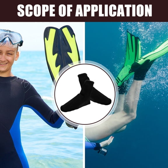 LIFKOME 1 Pair Black Nonskid Swim Socks Comfortable Water Sports Socks for Swimming and Beach Activities