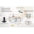 thumbnail image 3 of Glory Patio Modern Curved Steel Coffee Table with 1 Big and 1 Small, Black, 3 of 7