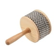 thumbnail image 4 of Pop Wooden Cabasa Percussion Musical Instrument Metal Beaded Chain & Cylinder Pop Hand Shaker for Classroom Band Medium Size, 4 of 7