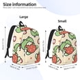 thumbnail image 4 of Balery Frog Hold Strawberry Vintage Canvas Backpack for Men and Women - Large Capacity, Durable Travel Laptop Bag for School, Work, Hiking, and Outdoor Activities, 4 of 7