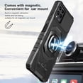 thumbnail image 4 of For T-Mobile Revvl 6 PRO 5G Dropproof Shockproof Kickstand Ring Stand Phone Case Cover With Tempered Glass Screen Protector - Black, 4 of 5