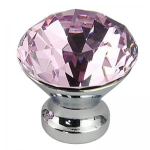 Fancyleo Crystal Glass Cabinet Knobs 30mm Diamond Shape Drawer