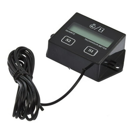 12V LCD Display Tachometer Hour Meter Motorcycle 2&4 Stroke Gasoline Engine