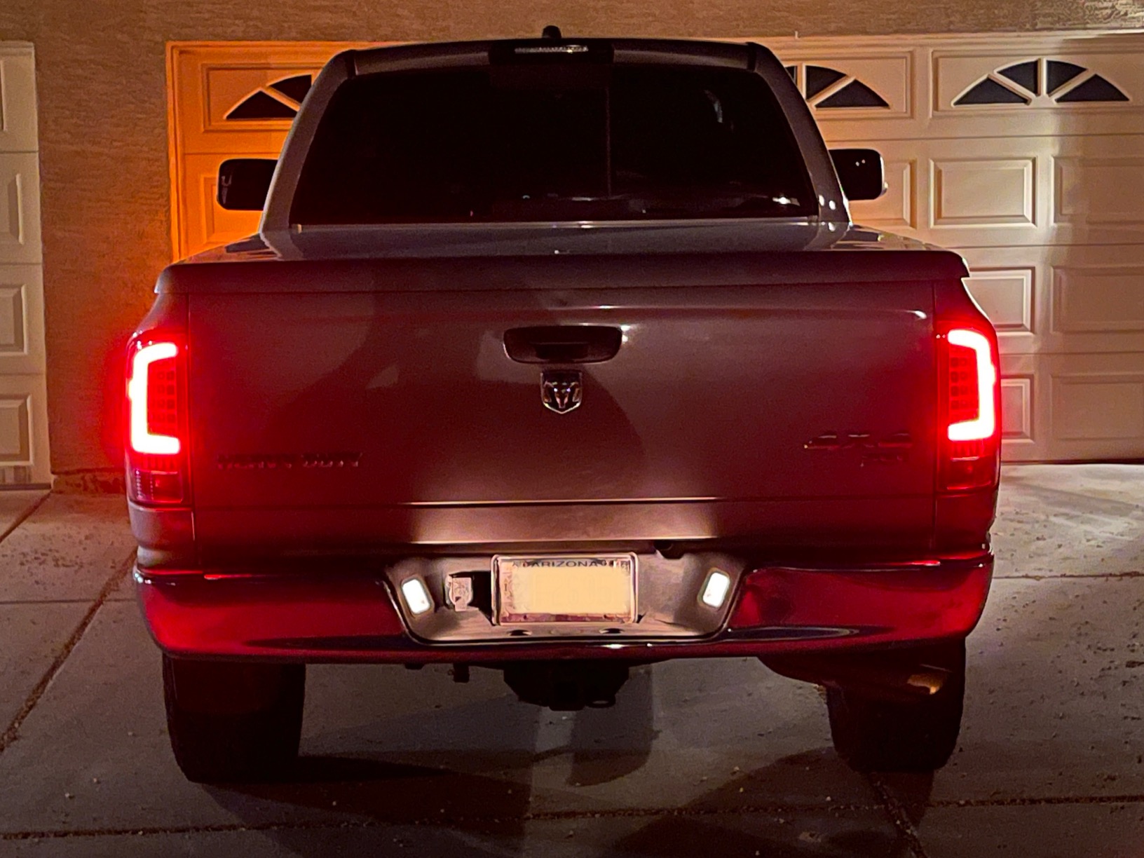 Kojem Neon Tube Tail Light Lamp For 2002-2006 Dodge RAM 1500 2500 3500 - Matte Black Housing, Driver & Passenger Side