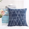 thumbnail image 4 of PiccoCasa 18"x18" Polyester Sofa Throw Pillow Cover, Navy Blue, 4 of 10