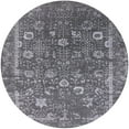 thumbnail image 1 of Ahgly Company Machine Washable Indoor Round Industrial Modern Dark Goldray Area Rugs, 8' Round, 1 of 7