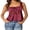 Claret, variant on LMLYSoH Women Babydoll Tank Tops Slim Lace Trim Square Neck Sleeveless Backless Crop Shirt Summer Streetwear