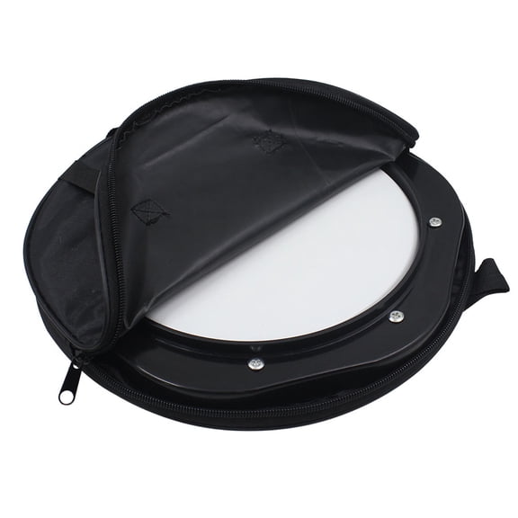 Brynna Drum Practice Pad Silent Lightweight 10 Inch Plastic Drum Pad Training Practice Drums for Anywhere Family Entertainment Black White