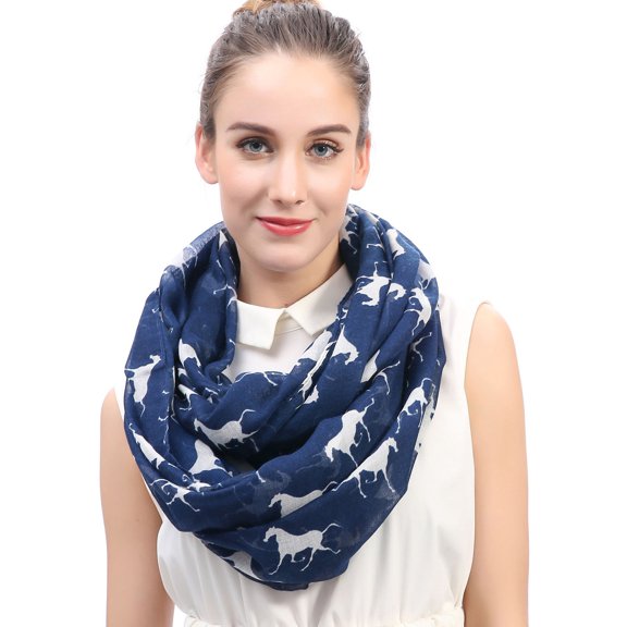 Horse Print Women's Infinity Scarf Lightweight