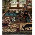 thumbnail image 6 of Rustic Cabin Area Rug 5x7,Machine Washable Lodge Bear Rug,Non-Slip Low Pile Print Pattern Southwestern Rug for Living Room Bedroom, 6 of 6