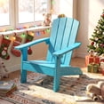thumbnail image 3 of Costway Kids Adirondack Chair with High Backrest Armrests Fire Pit Chair for Kids Ages 3-8 Turquoise, 3 of 9