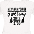 thumbnail image 4 of Inktastic New Hampshire Awesome Since 1788 Boys or Girls Long Sleeve Baby Bodysuit, 4 of 5