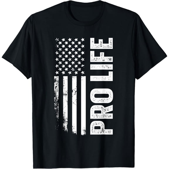 Pro Life Us Flag T-Shirt