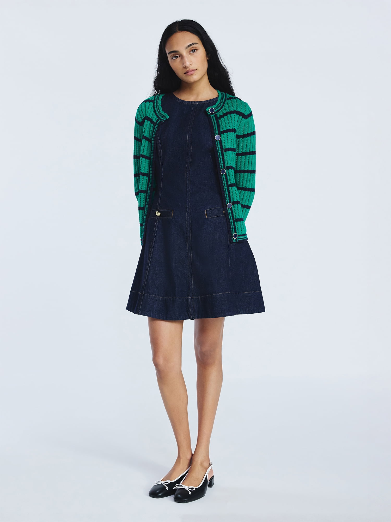 Free Assembly Women's Textured Stitch Cotton Cardigan Sweater with Long Sleeves, Lightweight, Sizes XS-XXL