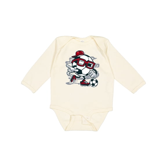 Inktastic Soccer Ball Boys or Girls Long Sleeve Baby Bodysuit