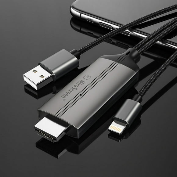 Lightning to HDMI Cable Adapter Compatible with iPhone iPad, Apple MFi Certified Lightning Digital AV Adapter 1080P HDTV Connector Cable Compatible for iPhone 12/11/XS/X/8/7 to TV Projector Monitor