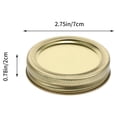 thumbnail image 2 of KONTONTY Airtight Stainless Steel Jar Lid Cover for Household Bottles, Tinplate Seal Cap, 2 of 8
