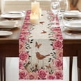 thumbnail image 3 of Table Runners 120 Inches Long Dress Scarves, Pink Roses Birds Vintage Farmhouse Coffee/Dining/Kitchen Table Runner for Living Room, Spring Floral Butterflies 13x120 Inch, 3 of 9