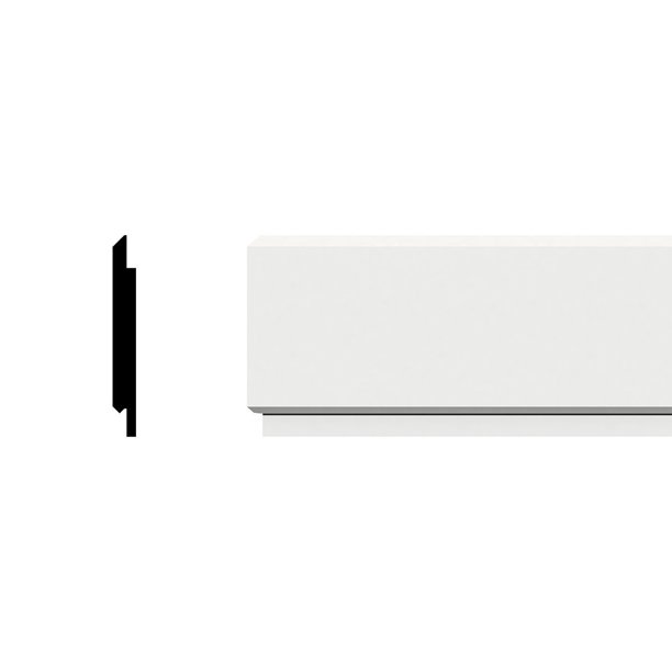 5 3/8"H x 5/8"P x 96"L Shiplap/Nickel Gap Planking Moulding, PVC