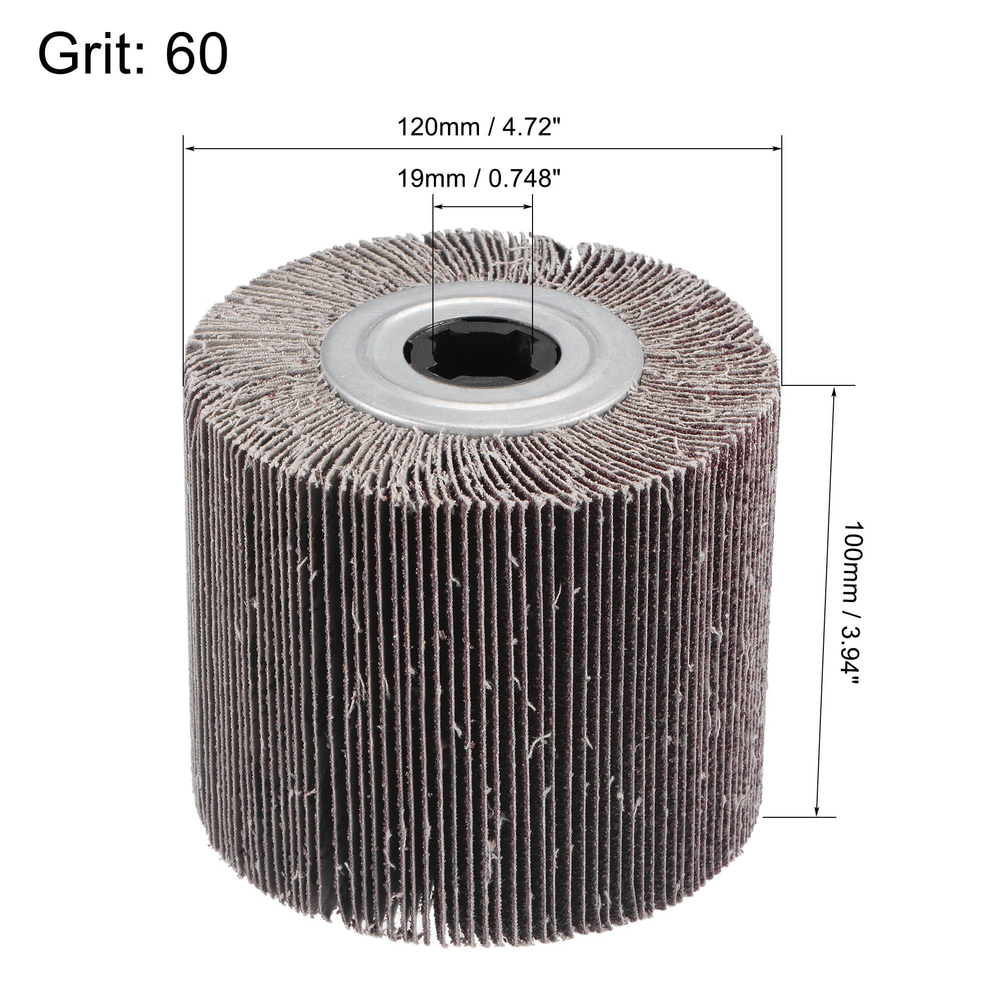 Unique Bargains Flap Wheel Abrasive Cloth Polishing Sanding Wheel 60 Grit